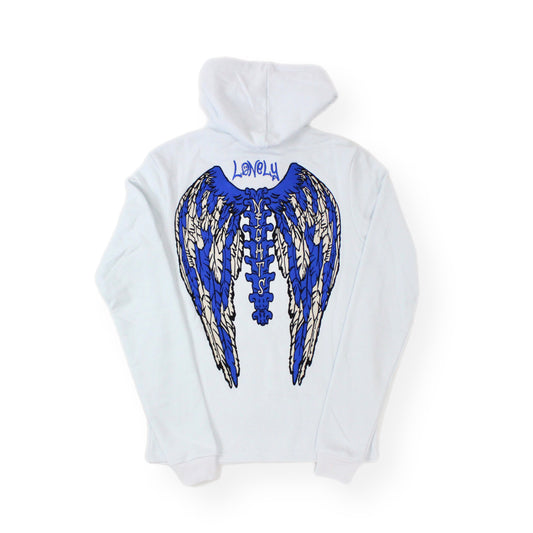 Lonely Nights Mic Hoodie White