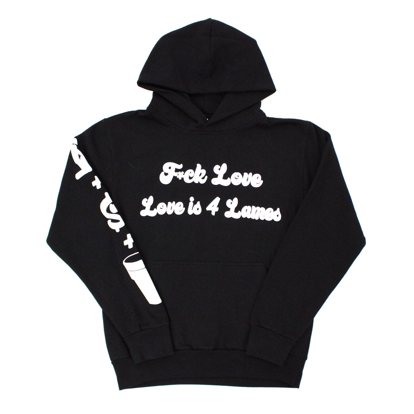 EVOL Love Is For Lames Black and White Hoodie