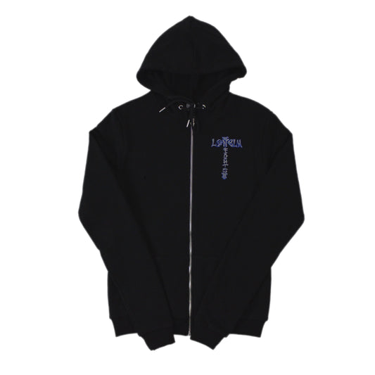 Lonely Nights Cross Hoodie Black and Blue