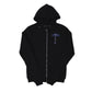 Lonely Nights Cross Hoodie Black and Blue