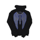 Lonely Nights Cross Hoodie Black and Blue