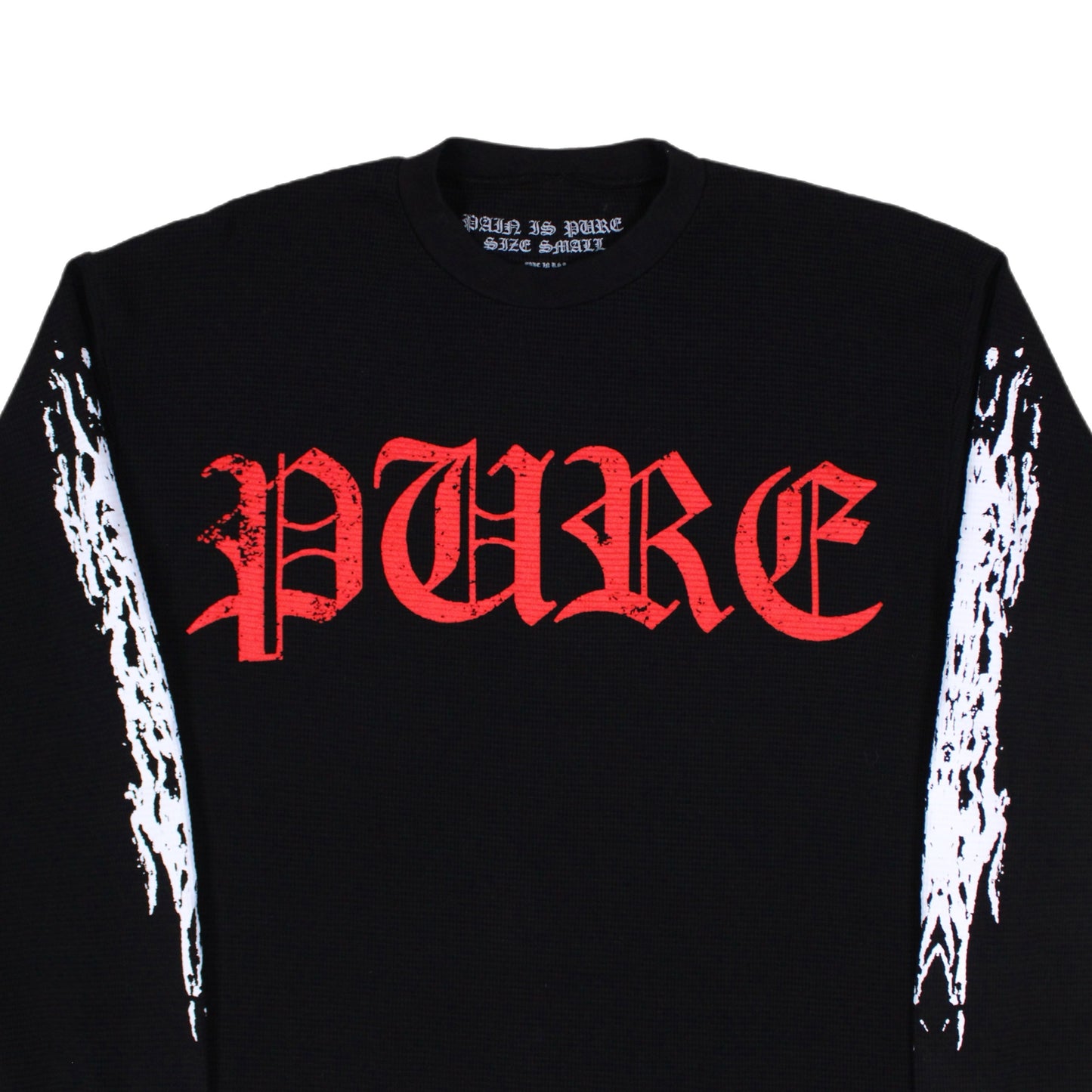 PAIN IS PURE 'PURE' PRAYING SKELETON THERMAL BLACK/RED