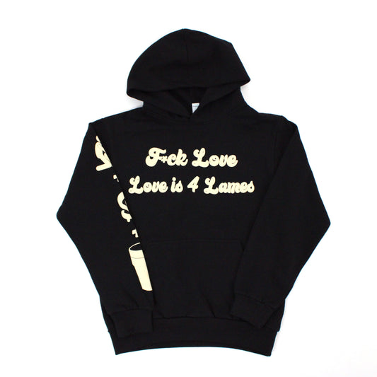 EVOL Love Is For Lames Black and Cream Hoodie