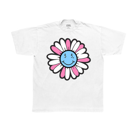 EVOL F*CK PEACE FLOWER WHITE AND BABY BLUE
