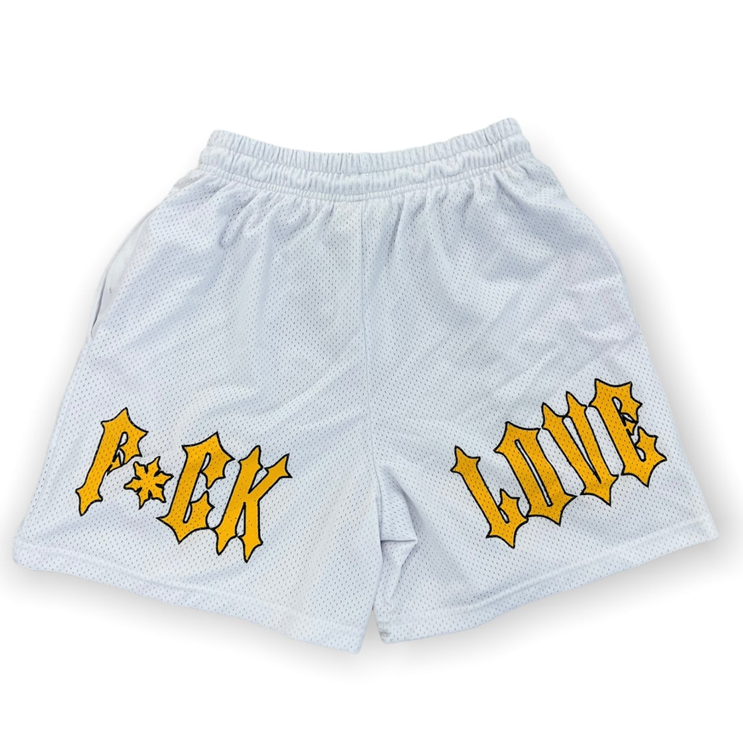 EVOL F*ck Love Shorts White and Yellow