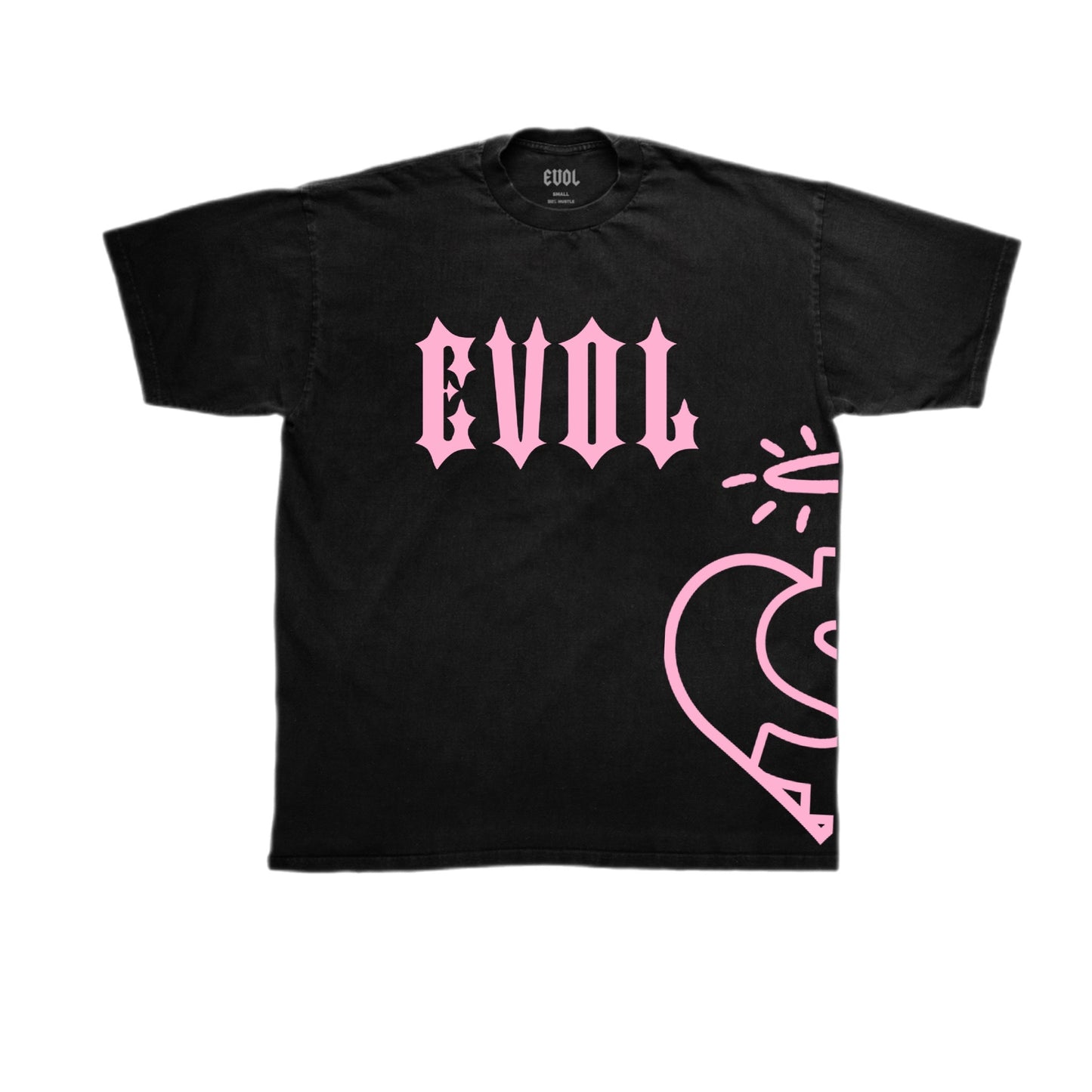 Evol Side Logo Shirt Black/Pink