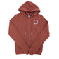 Lonely Nights Zip Up Classic Brown and White Hoodie