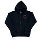 Lonely Nights Zip-Up Hoodie Black/Grey/Red