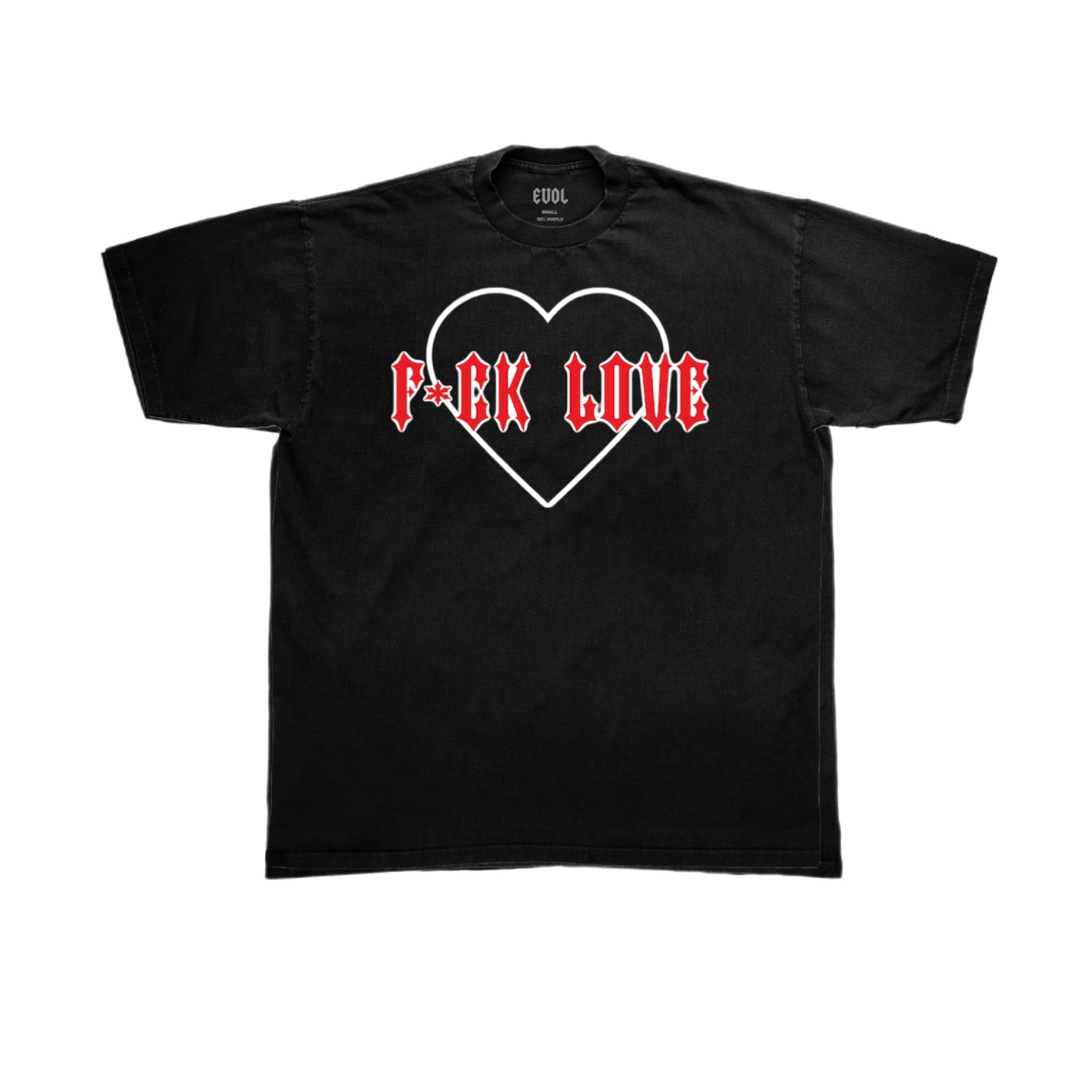 EVOL F*ck Love Shirt Black and Red – Upper Level 916