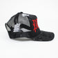PAIN IS PURE 'PURE' LOGO NEEDLE REPAIR TRUCKER HAT BLACK/RED