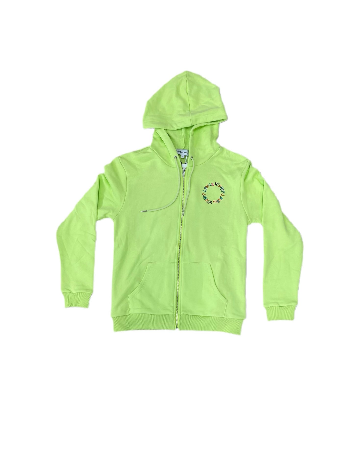 Lonely Nights Zip Up Light Green / Multicolor LNC